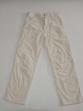 Pilcro Women's Wanderer Corduroy Pants Size 27 Cream White High Rise 26" Inseam